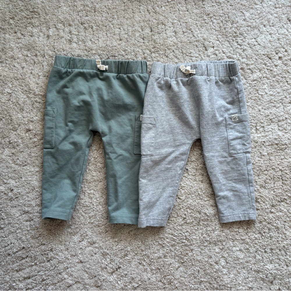 Carter's Green and Gray Kids Organic Pants